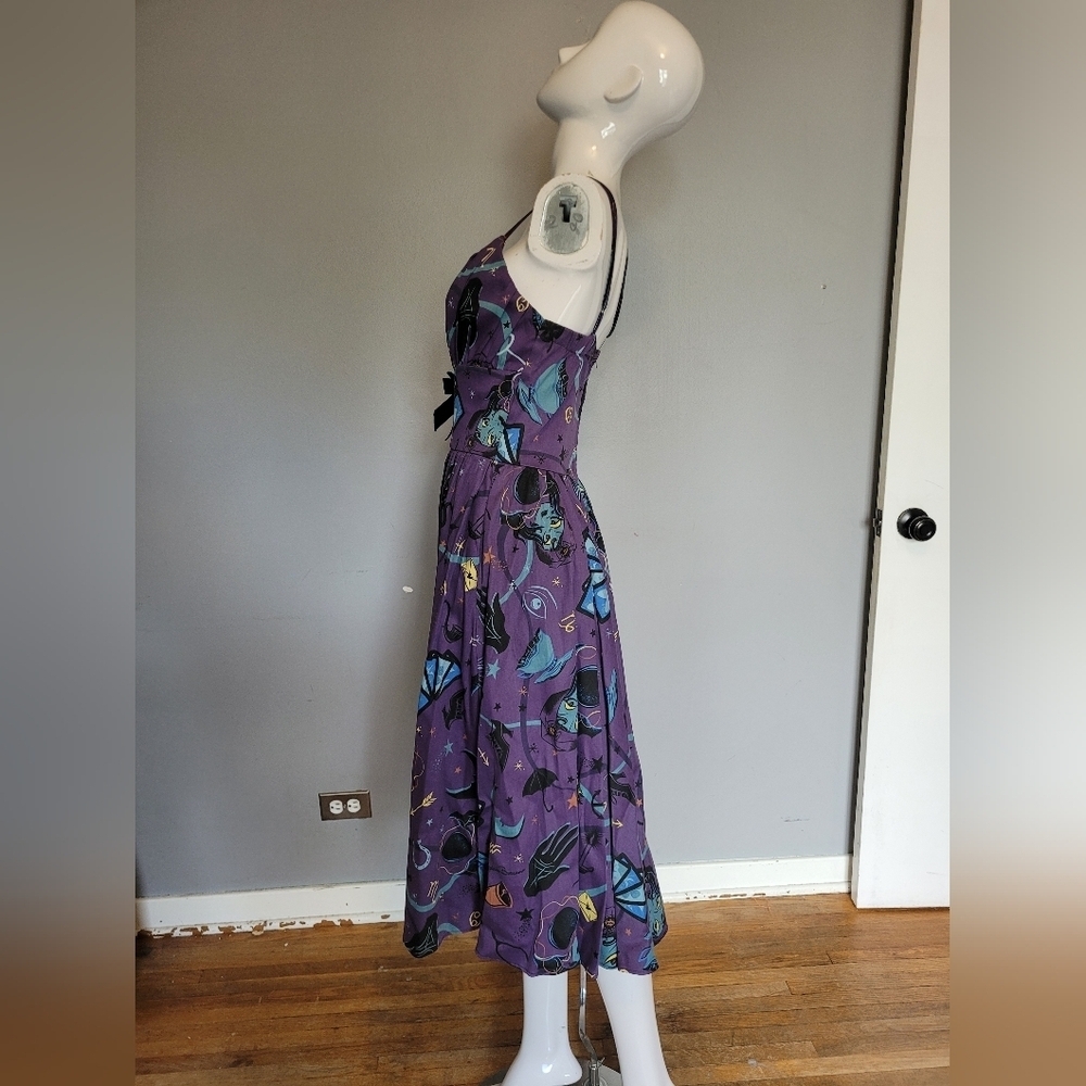 Pinup Couture Ella Dress In Fortune Teller Print, VGUC, Size M - Picture 5 of 8